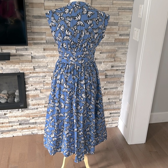 NWT Kate Spade Poplin Bow Butterfly Print Dress size 6 - Picture 12 of 15